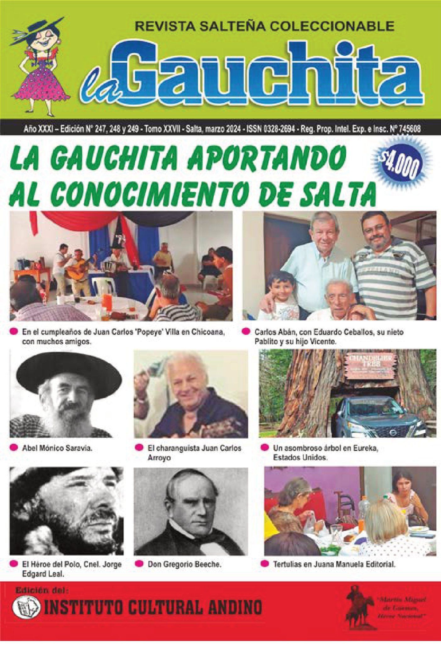 Portada de La Gauchita Nº247-248-249