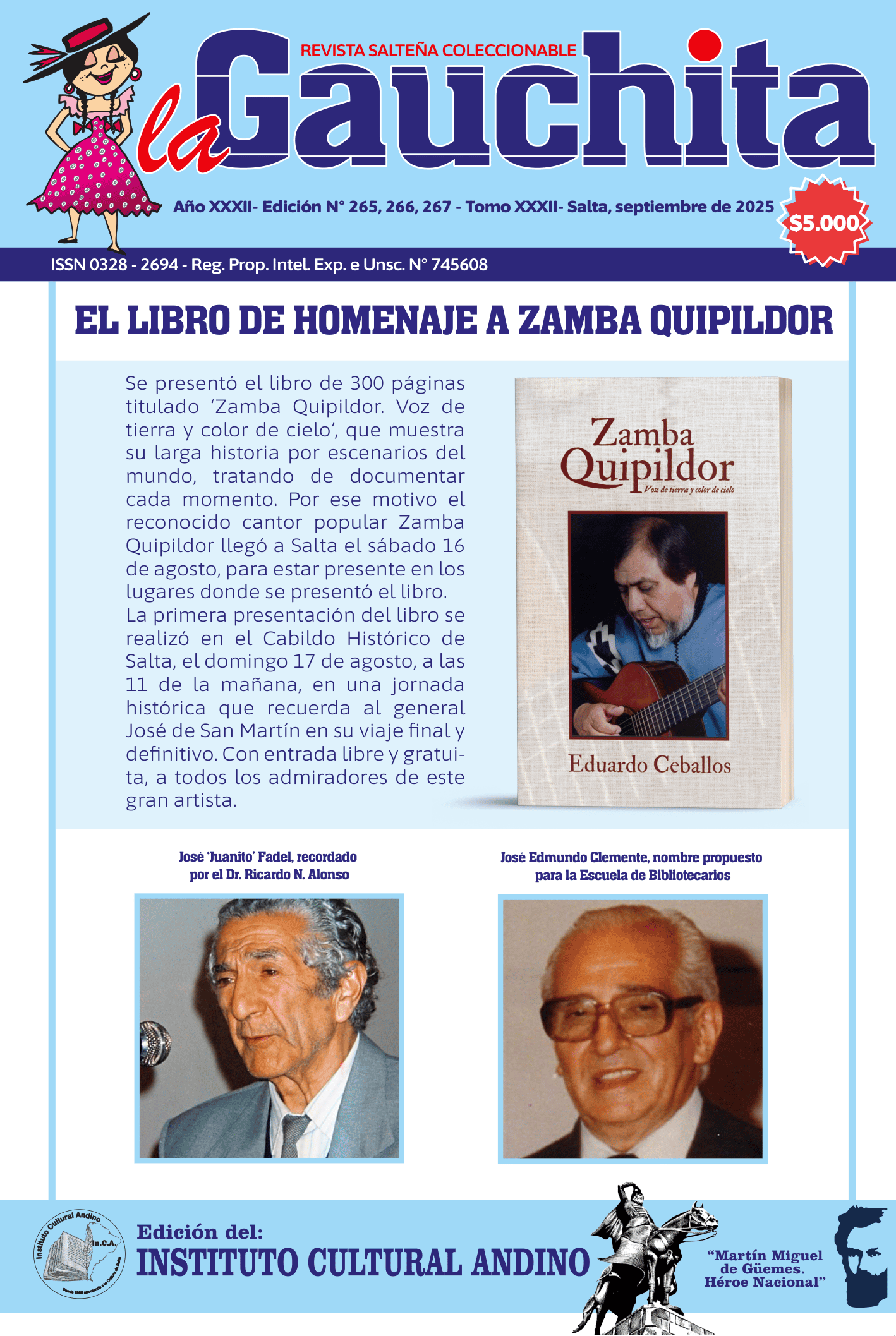 Portada de La Gauchita Nº265-266-267