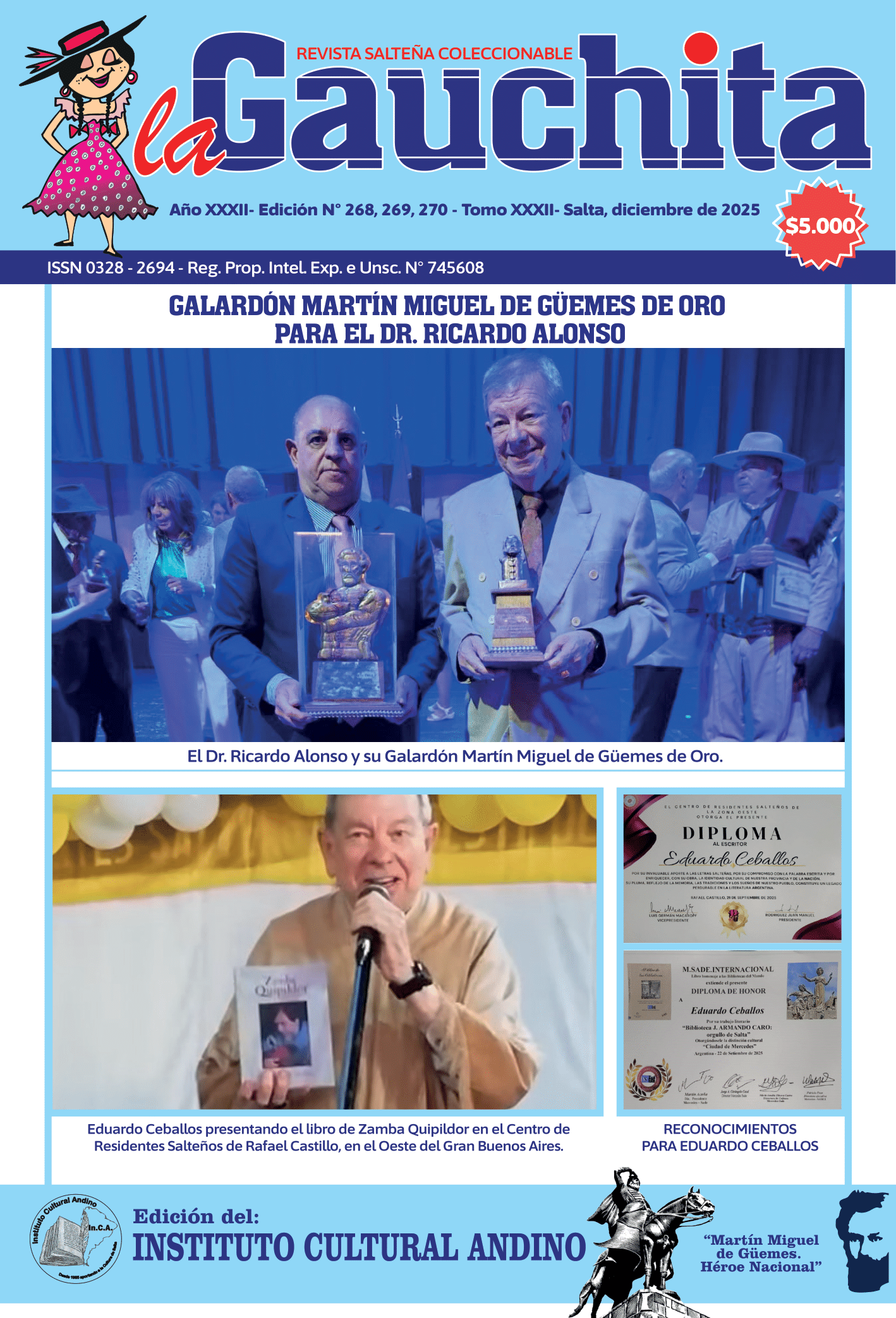 Portada de La Gauchita Nº268-269-270