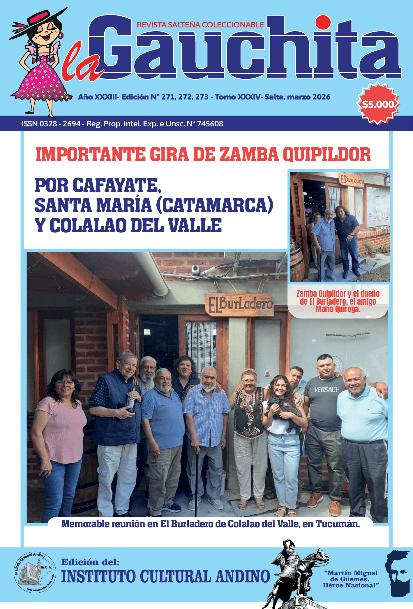 Portada de La Gauchita Nº271-272-273